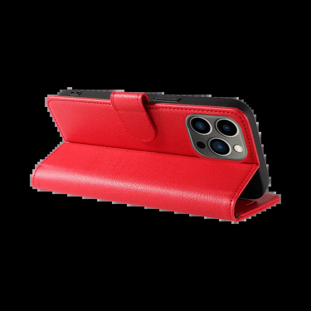 Housse folio anti-RFID iPhone 12 / 12 Pro – PROTECT IP011 Rouge - Vue 3