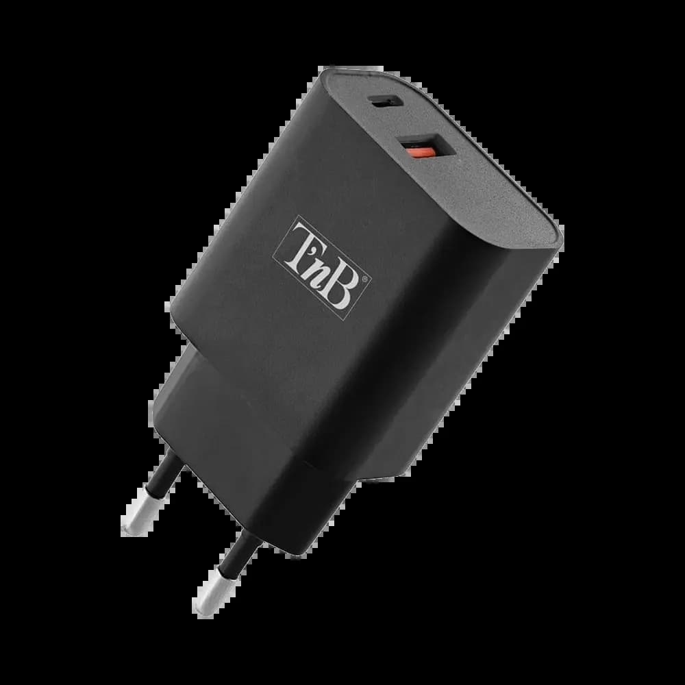 Chargeur secteur rapide 30W double port (USB-C + USB-A) – Tn'b Noir - Vue 30