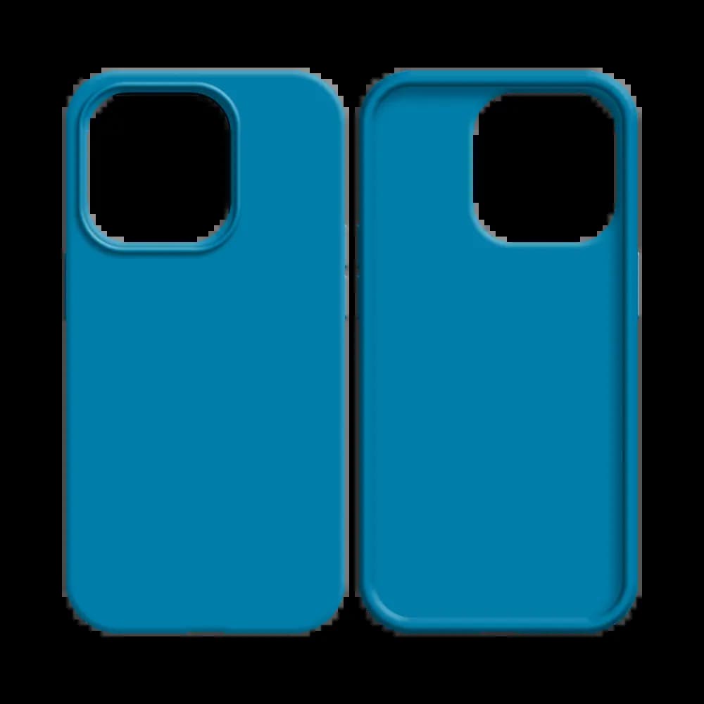 Coque silicone iPhone 16 Pro - Bleu Ciel - Vue 2