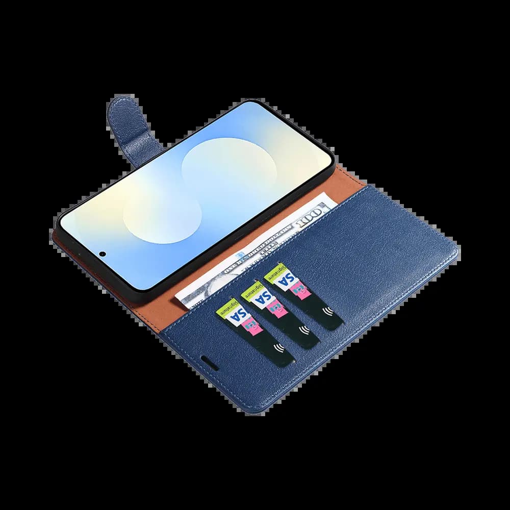 Housse folio anti-RFID Samsung Galaxy S26 – PROTECT IP011 Bleu Marine - Vue 4