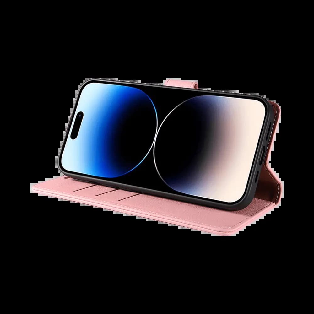 Housse folio anti-RFID iPhone 14 Pro – PROTECT IP011 Rose - Vue 5