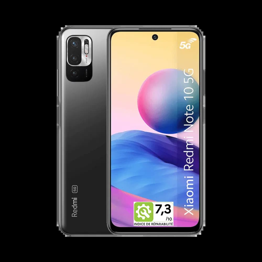 Smartphone Xiaomi Redmi Note 10 5G  128Go reconditionné grade A+ Gris Graphite