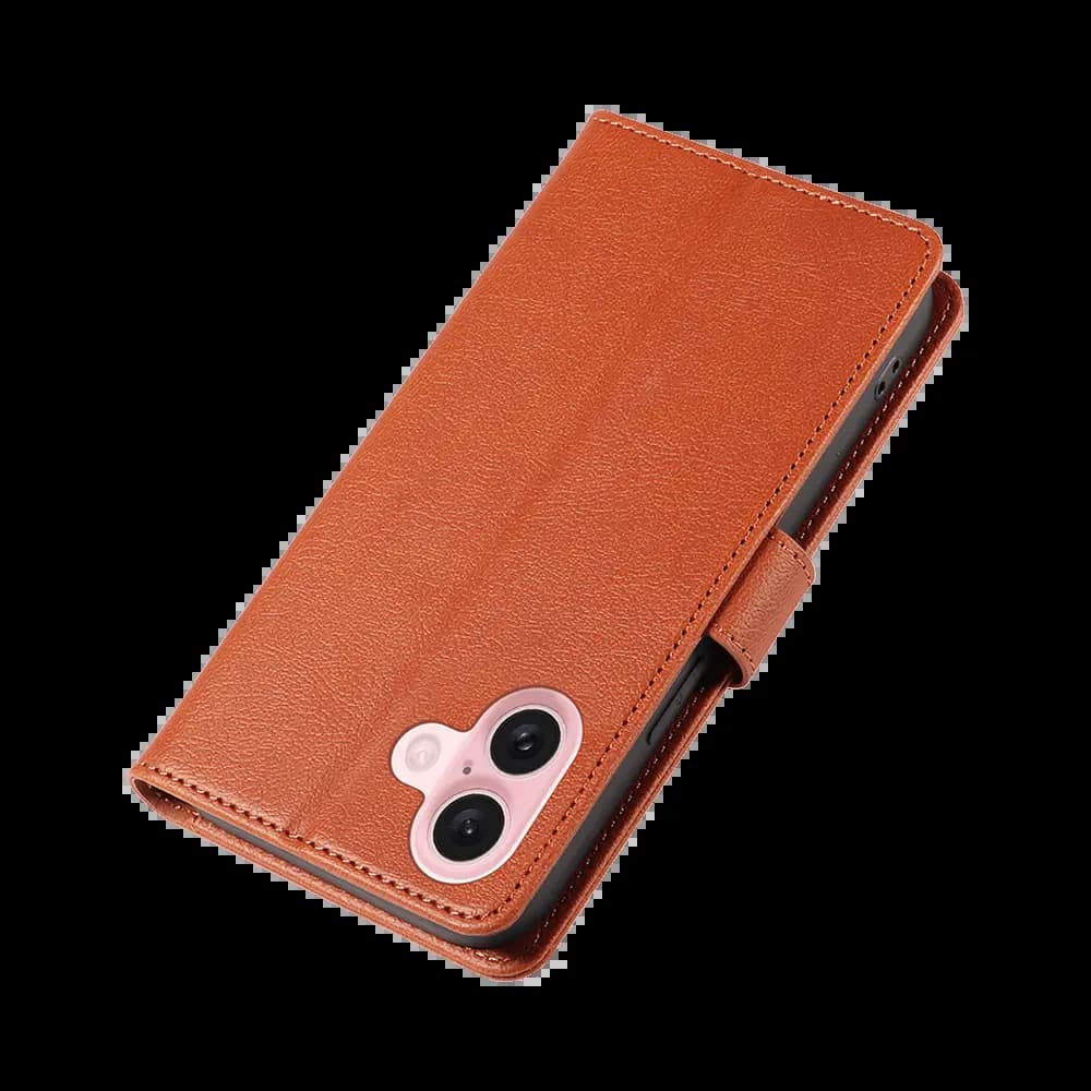 Housse folio anti-RFID iPhone 16 – PROTECT IP011 Marron - Vue 6