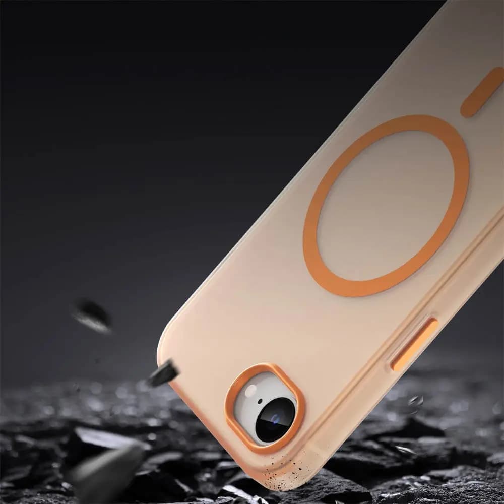 Coque MagSafe iPhone 16e / iPhone 17e bi-matière – PROTECT MF-006 Orange - Vue 4