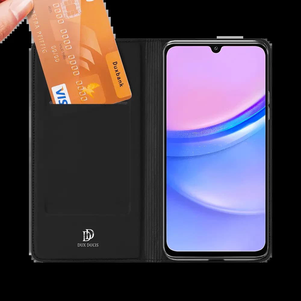 Housse folio MagSafe Samsung Galaxy A15 – Dux Ducis Skin X Pro Noir - Vue 2