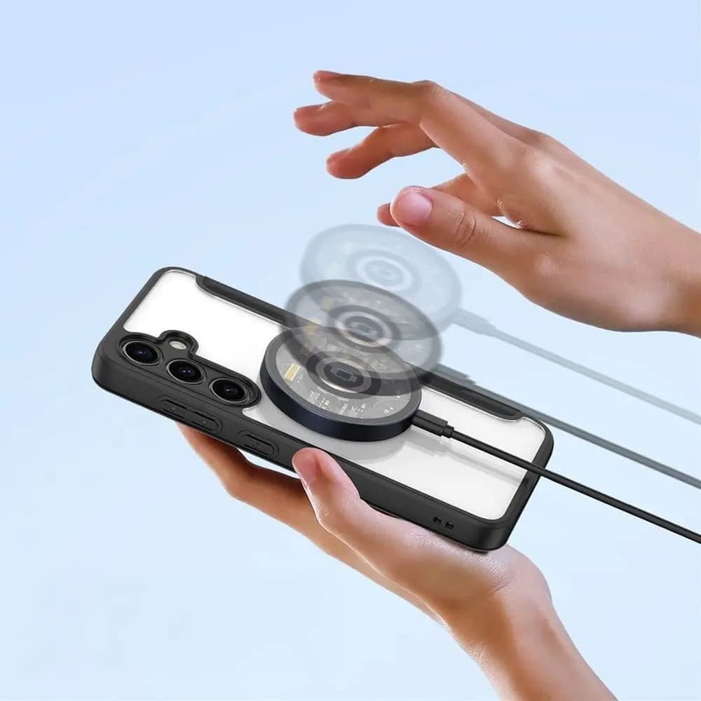 Housse folio Samsung Galaxy S24 5G MagSafe porte-carte – Dux Ducis Skin Pro Noir - Vue 3