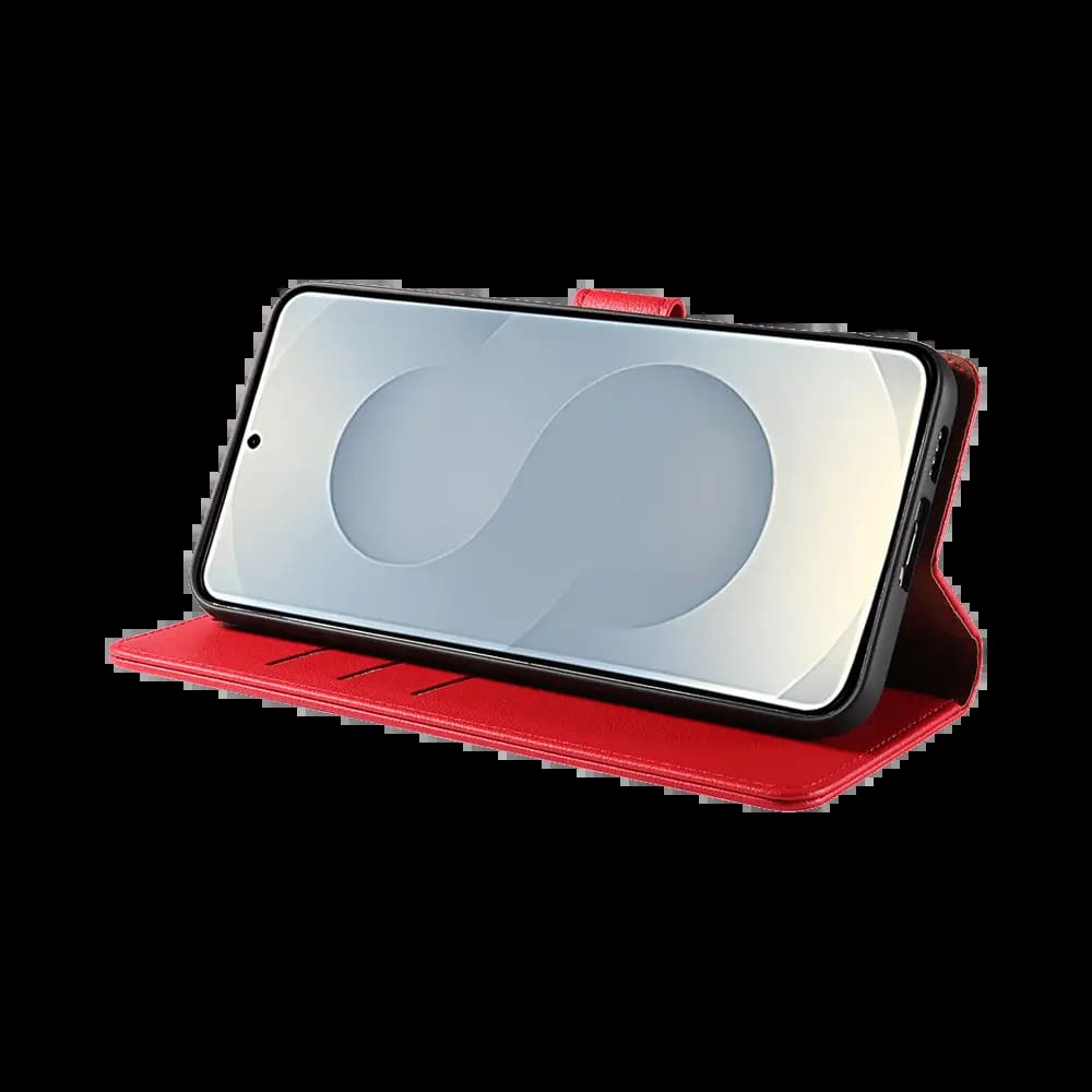 Housse folio anti-RFID Samsung Galaxy S25 Edge – PROTECT IP011 Rouge - Vue 5