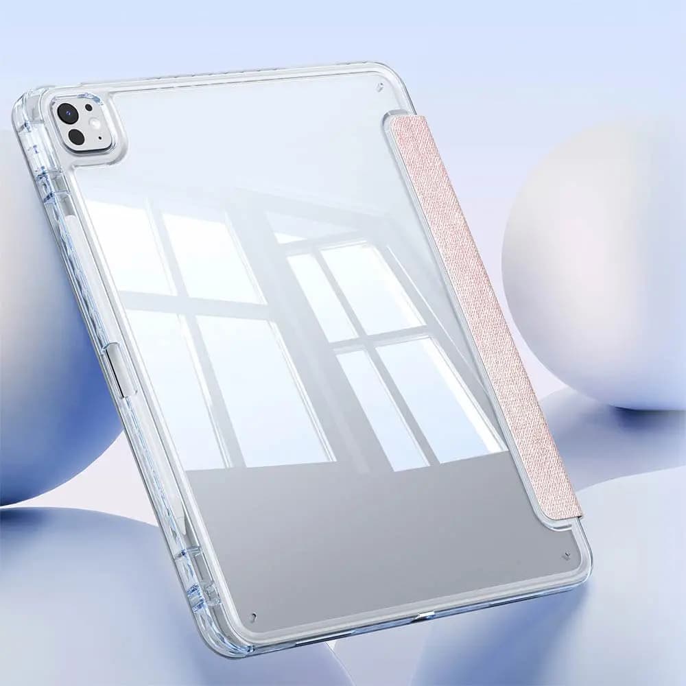 Housse folio iPad Pro 13" M4 avec porte-stylet - Dux Ducis Unid Rose - Vue 2