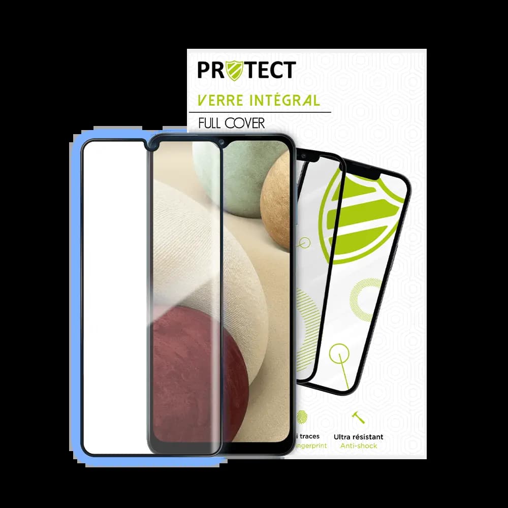 Verre trempé intégral 5D 9H – protection écran compatible Samsung Galaxy A12 / A12 Nacho – PROTECT Noir - Vue 2
