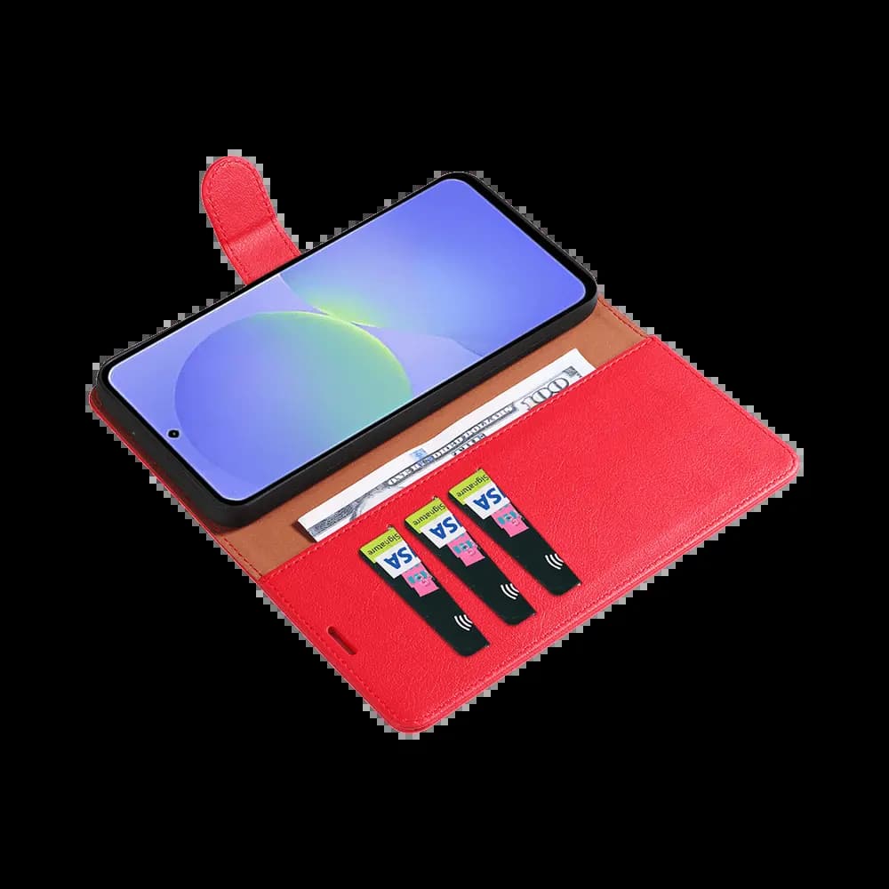 Housse folio anti-RFID Samsung Galaxy A37 5G – PROTECT IP011 Rouge - Vue 3