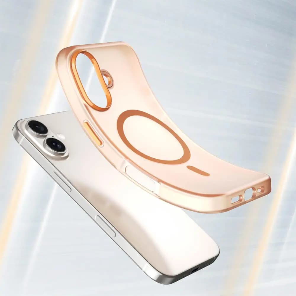 Coque MagSafe bi-matière – iPhone 16 – PROTECT MF-006 Orange - Vue 2