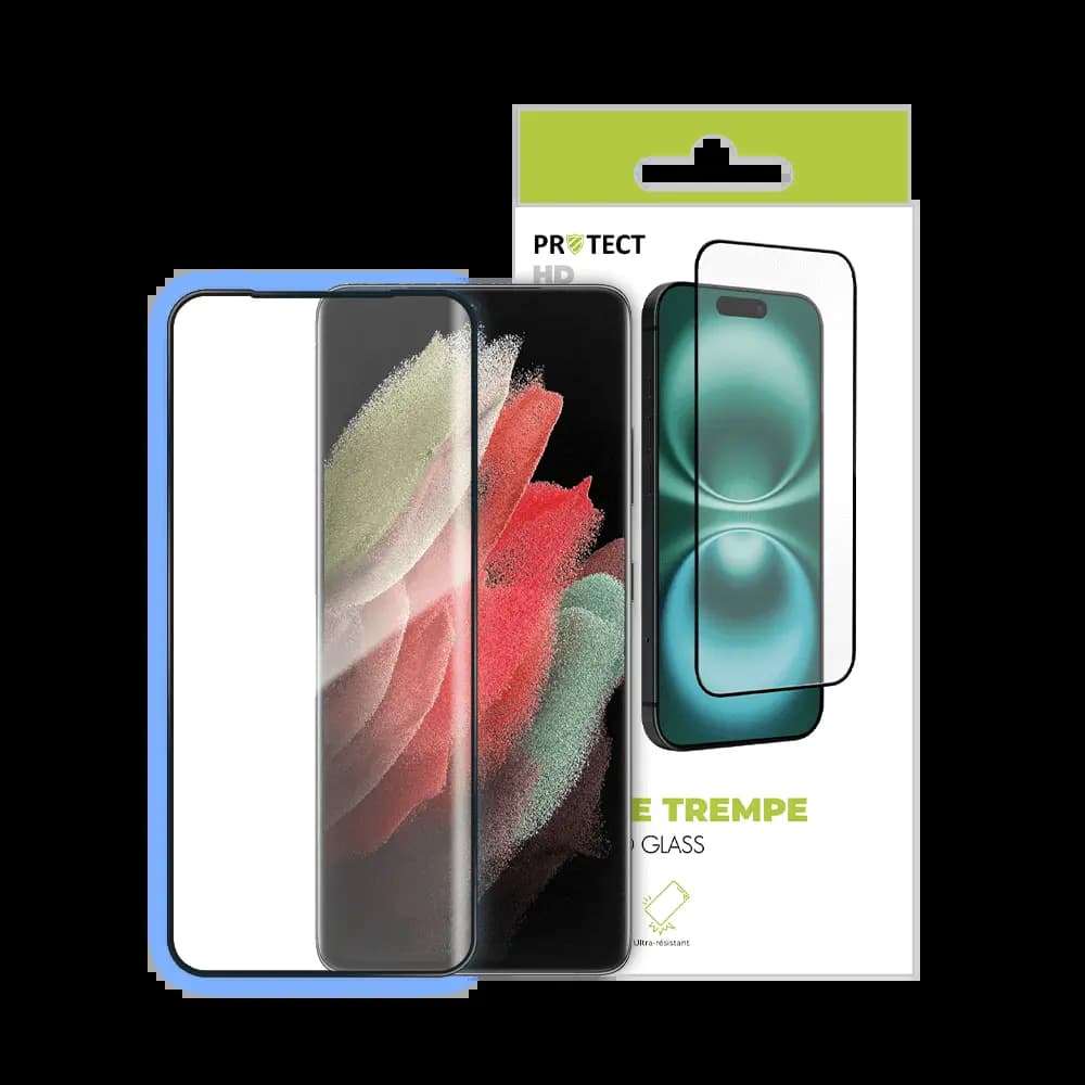 Verre trempé Samsung Galaxy S21 Ultra 5G - protection écran 9H - PROTECT Transparent - Vue 3