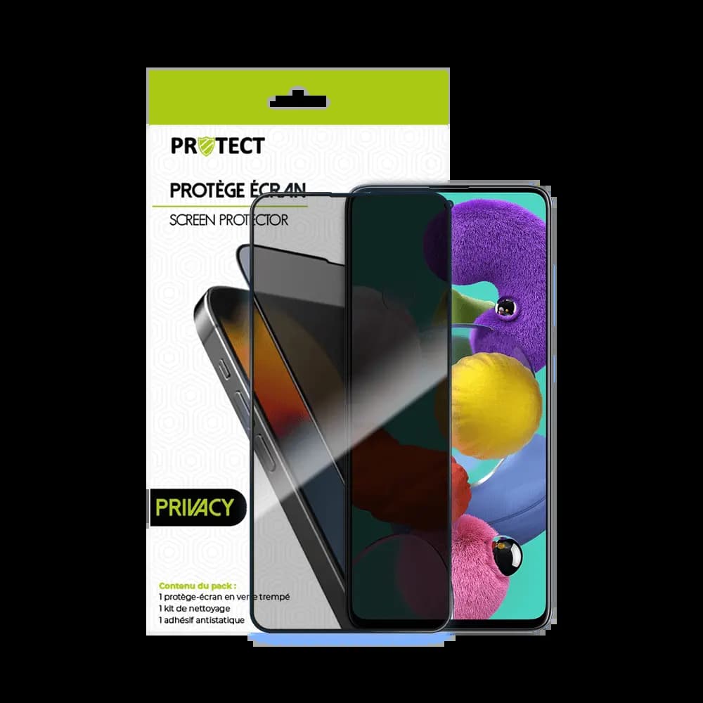 Verre trempé anti-espions 9H – compatible Samsung Galaxy A51 / A51 5G / A52 5G / A52 4G / A53 5G – PROTECT Transparent - Vue 2