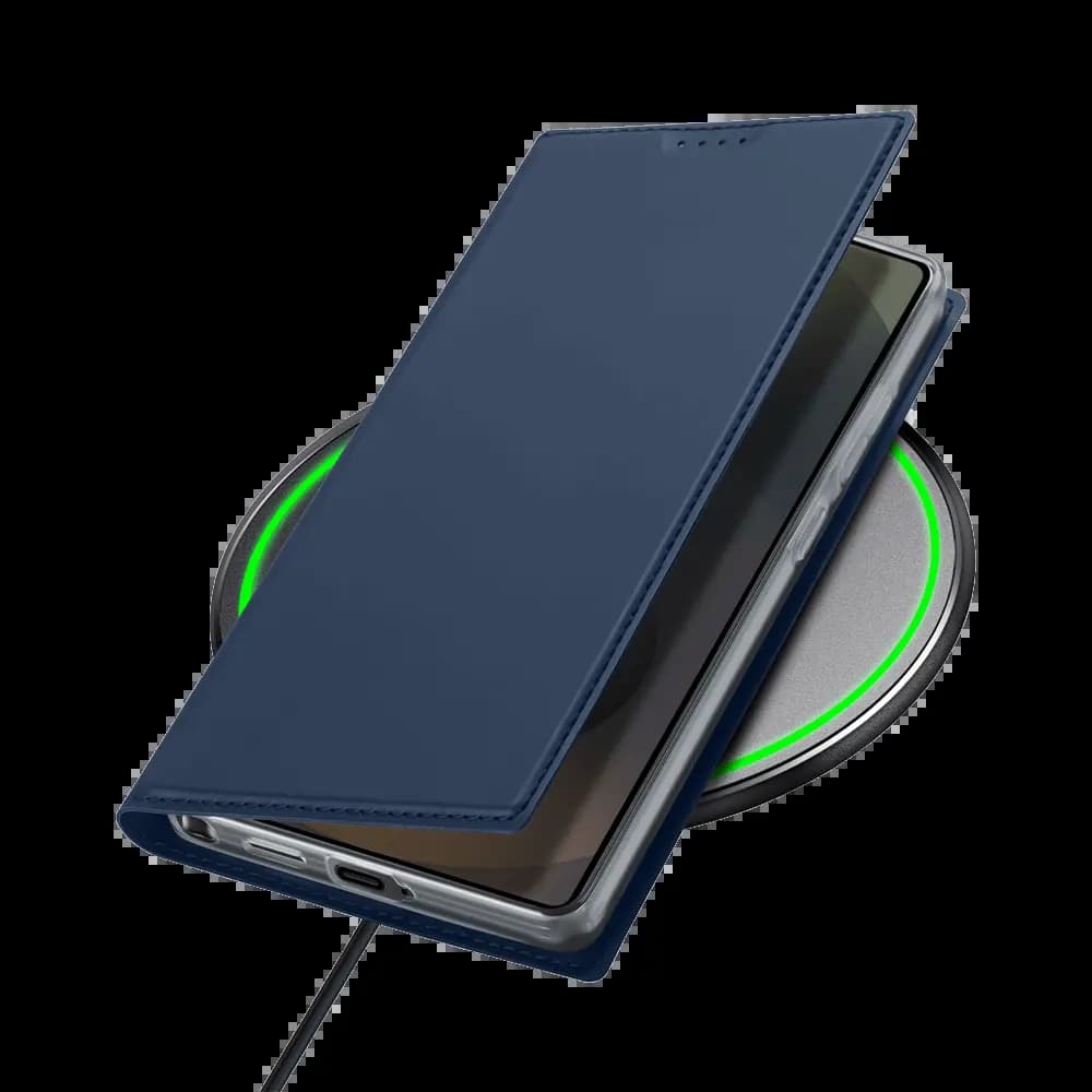 Housse folio Samsung Galaxy S26 Ultra porte-carte – Dux Ducis Skin Pro Bleu - Vue 3