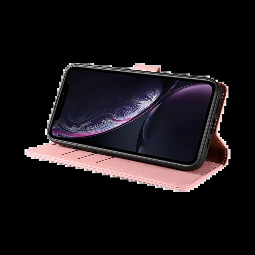 Housse folio anti-RFID iPhone XR – PROTECT IP011 Rose - Vue 3