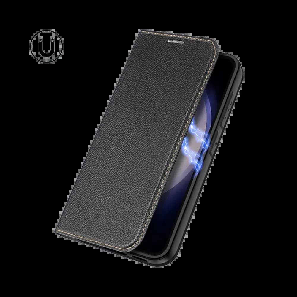 Housse folio avec porte-cartes + support Samsung Galaxy S23+ 5G – Dux Ducis Skin X2 Noir - Vue 3