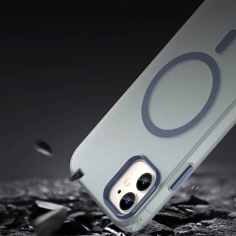 Coque MagSafe bi-matière – iPhone 11 – PROTECT MF-006 Bleu Marine - Vue 4