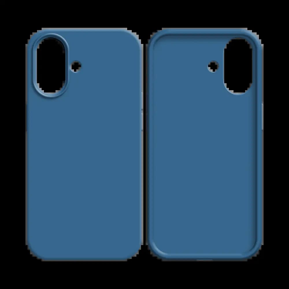 Coque silicone iPhone 16 Plus - Bleu Marine - Vue 2