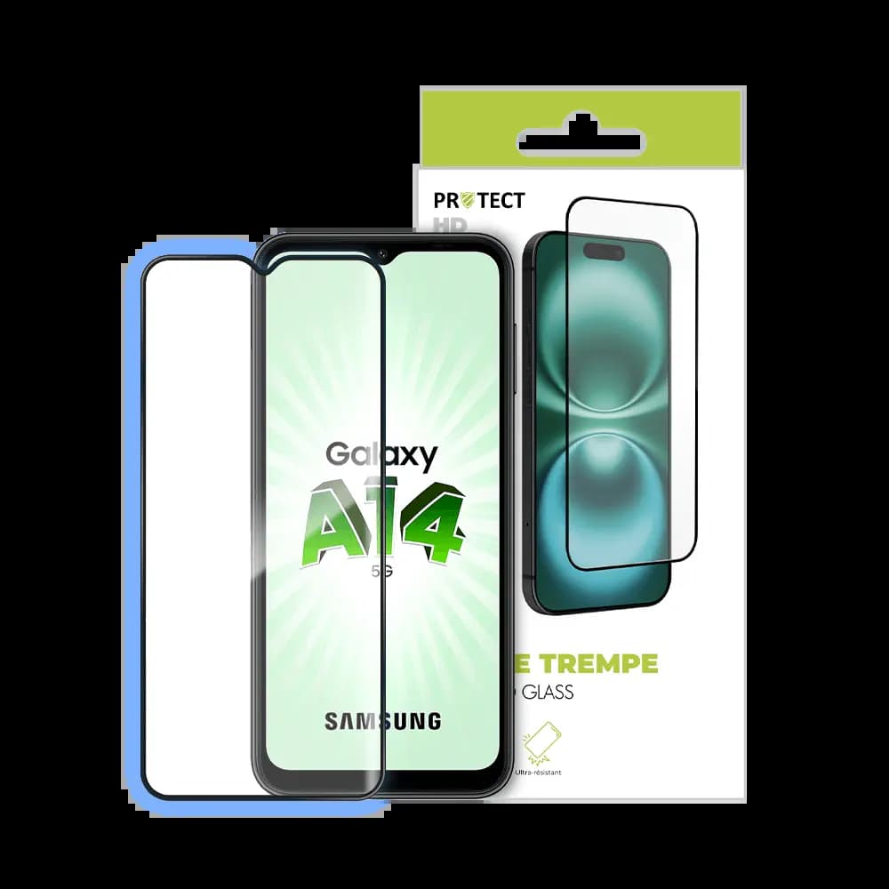 Verre trempé Samsung Galaxy A14 - protection écran 9H - PROTECT Transparent - Vue 3