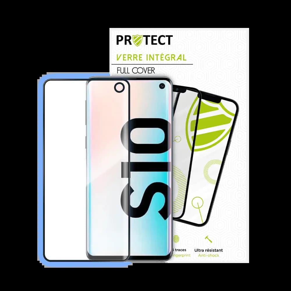 Verre trempé intégral 5D 9H – protection écran Samsung Galaxy S10 – PROTECT Noir - Vue 2