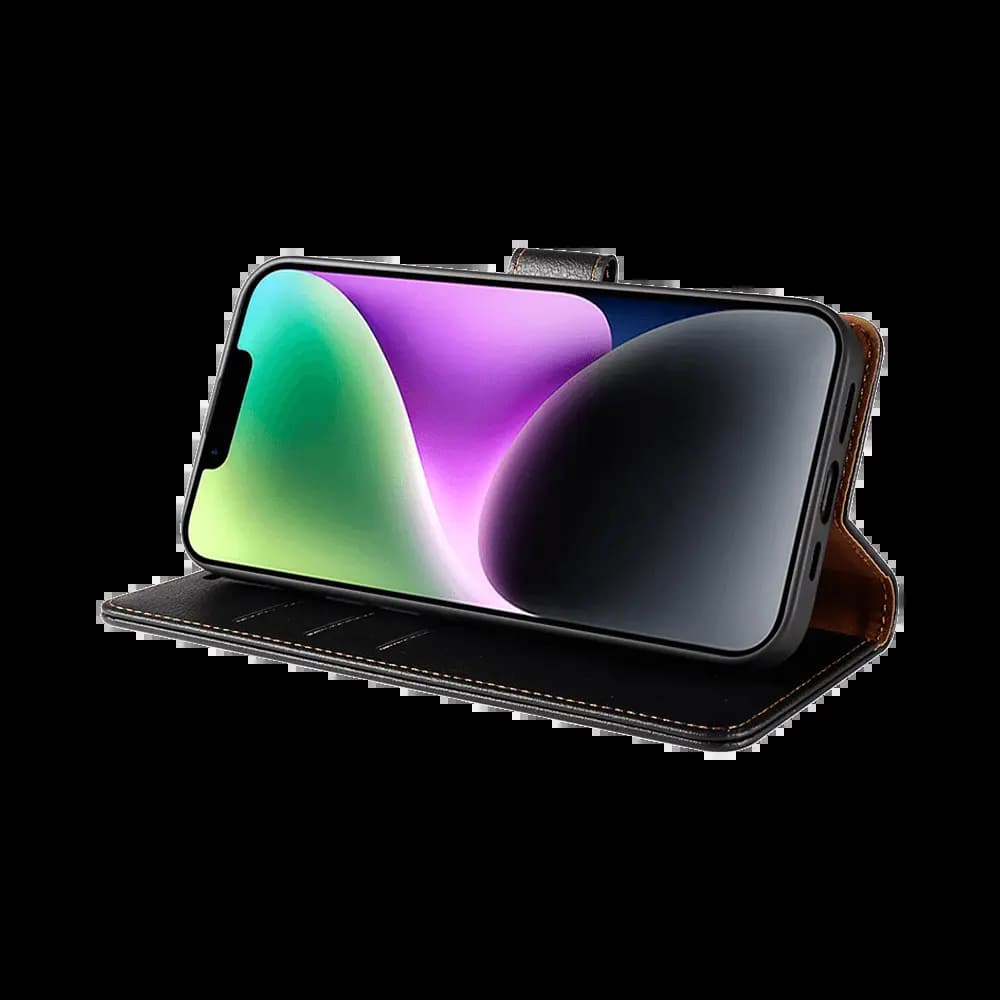 Housse folio anti-RFID iPhone 14 – PROTECT IP011 Noir - Vue 3