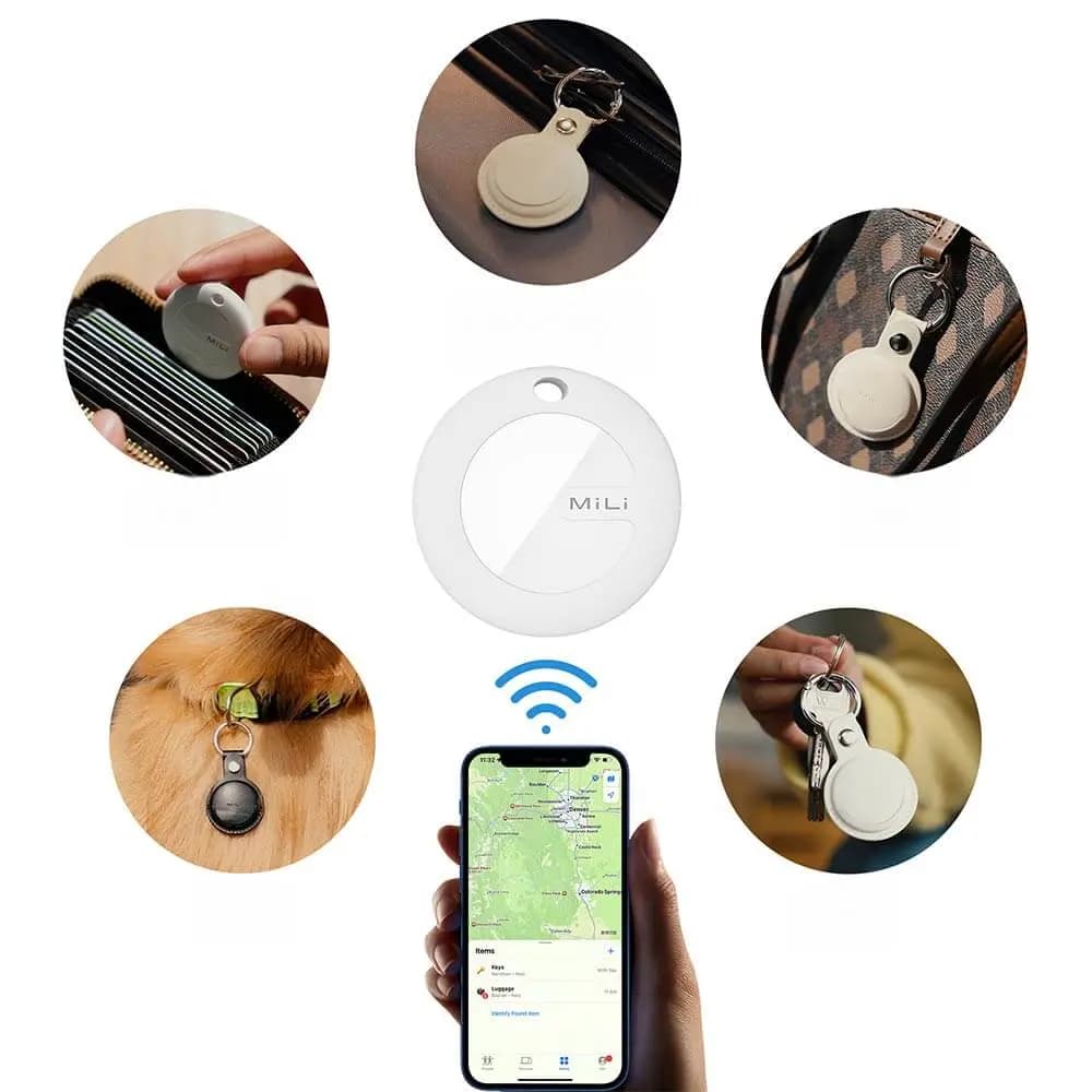 Traceur GPS MILI MiTag iOS avec Étui (x3) Blanc - Vue 3