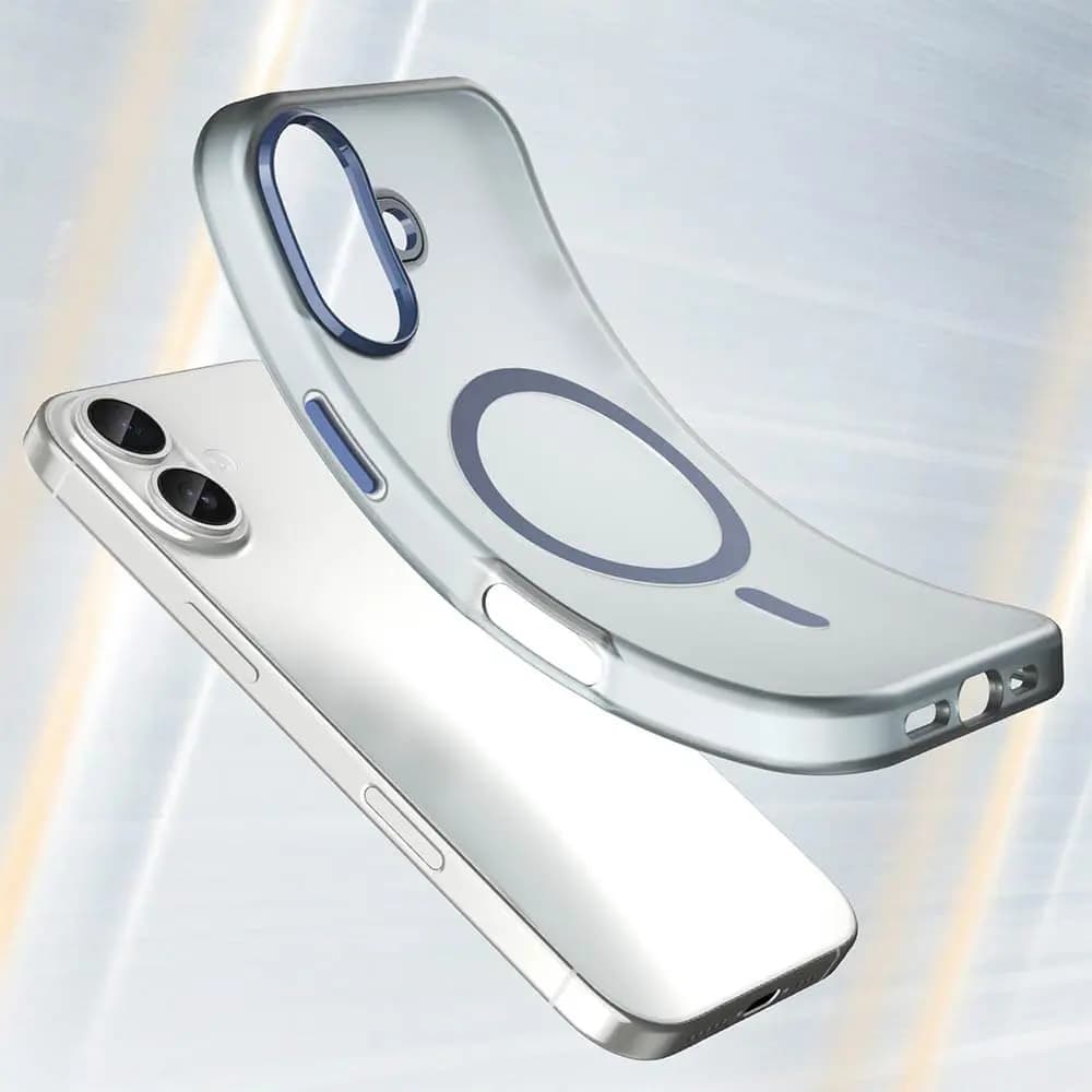 Coque MagSafe bi-matière – iPhone 17 – PROTECT MF-006 Bleu Marine - Vue 2