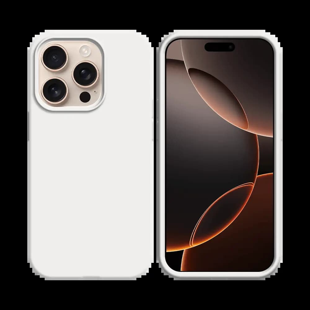 Coque silicone iPhone 16 Pro - Blanc