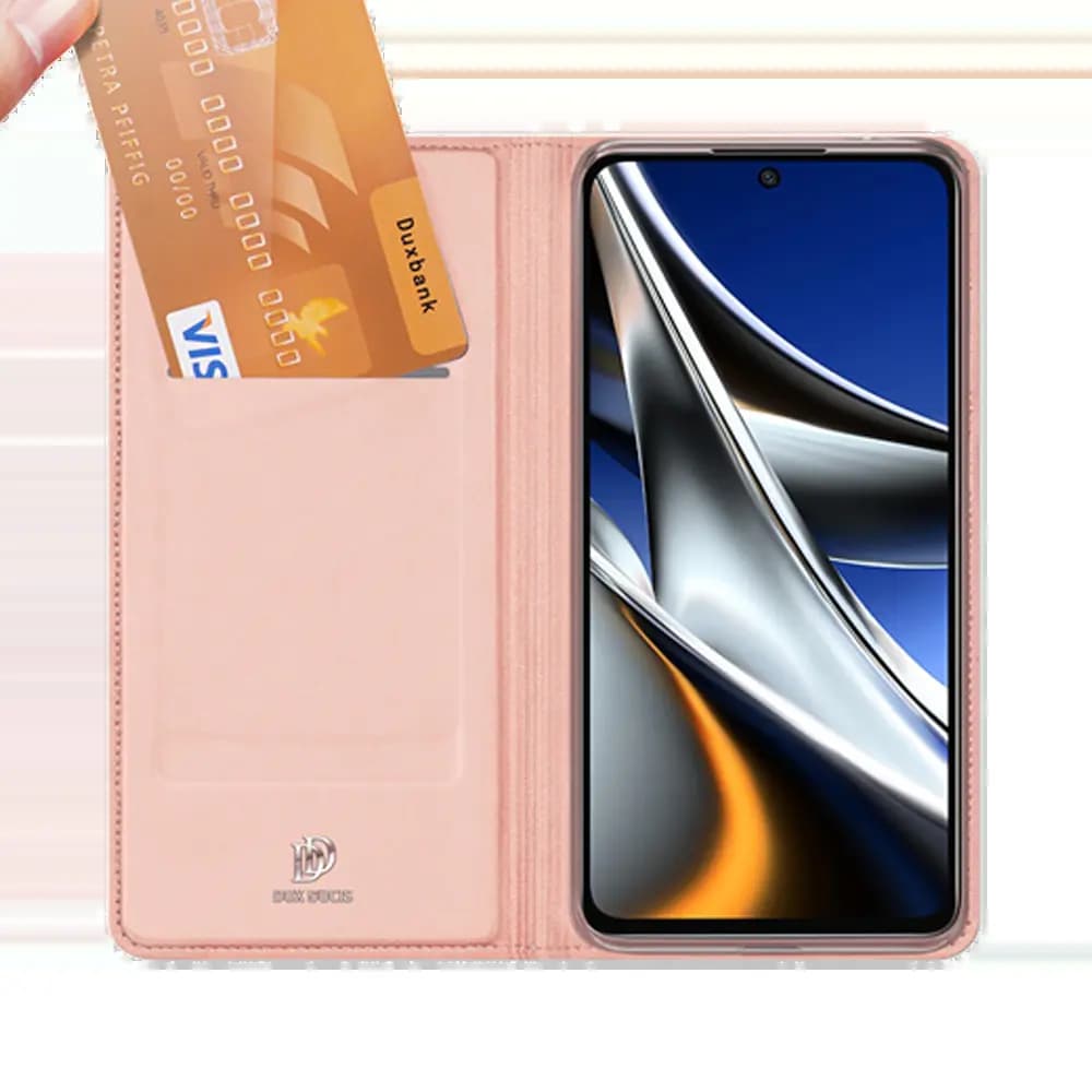 Housse folio Xiaomi Poco X4 Pro 5G porte-carte – Dux Ducis Skin Pro Noir - Vue 2