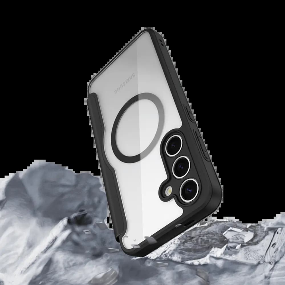 Housse folio MagSafe Samsung Galaxy S24+ 5G – Dux Ducis Skin X Pro Bleu - Vue 4