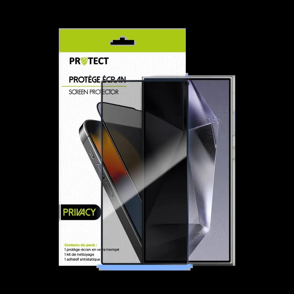 Verre trempé anti-espions 9H – Samsung Galaxy S24 Ultra 5G – PROTECT Transparent - Vue 2