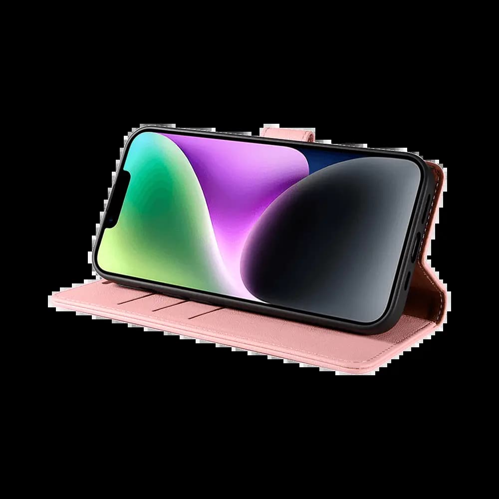 Housse folio anti-RFID iPhone 14 – PROTECT IP011 Rose - Vue 3