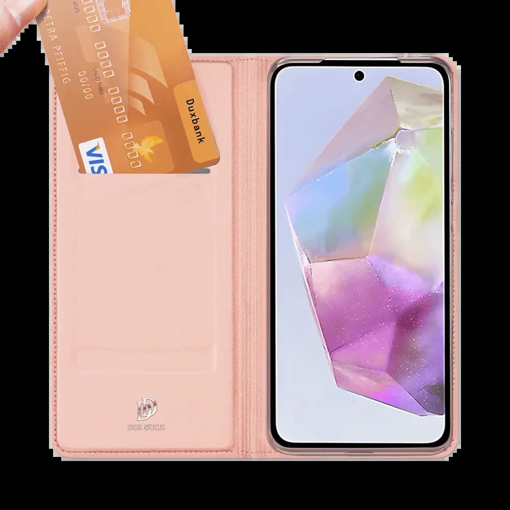 Housse folio pour Samsung Galaxy A36 5G / Galaxy A56 5G – Dux Ducis Skin Pro Rose - Vue 3