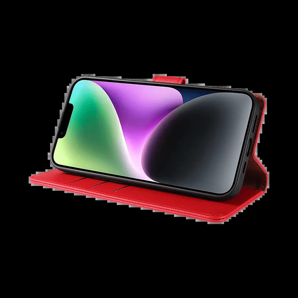 Housse folio anti-RFID iPhone 14 Plus – PROTECT IP011 Rouge - Vue 5