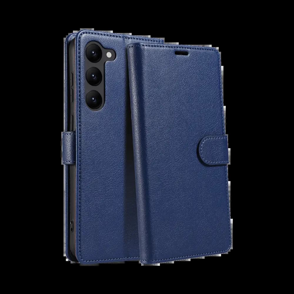 Housse folio anti-RFID Samsung Galaxy S22 Plus – PROTECT IP011 Bleu Marine