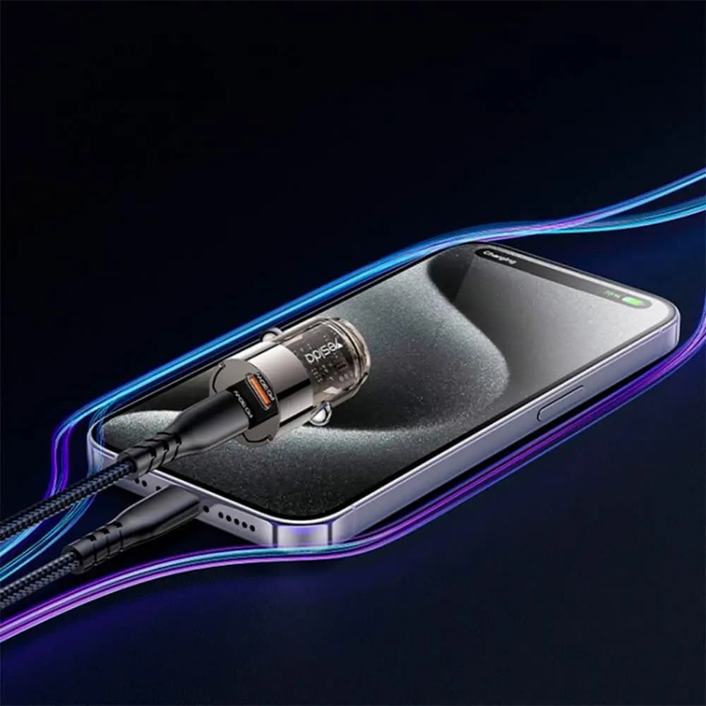Chargeur Allume-Cigare Yesido SUPER FAST (2x USB-C PD30W) Noir - Vue 2