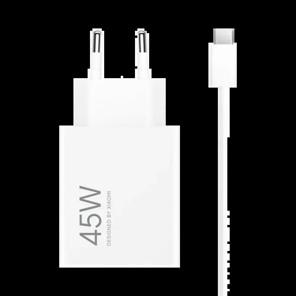 Chargeur secteur USB Xiaomi HyperCharge Combo 45W avec câble USB-C - Blanc