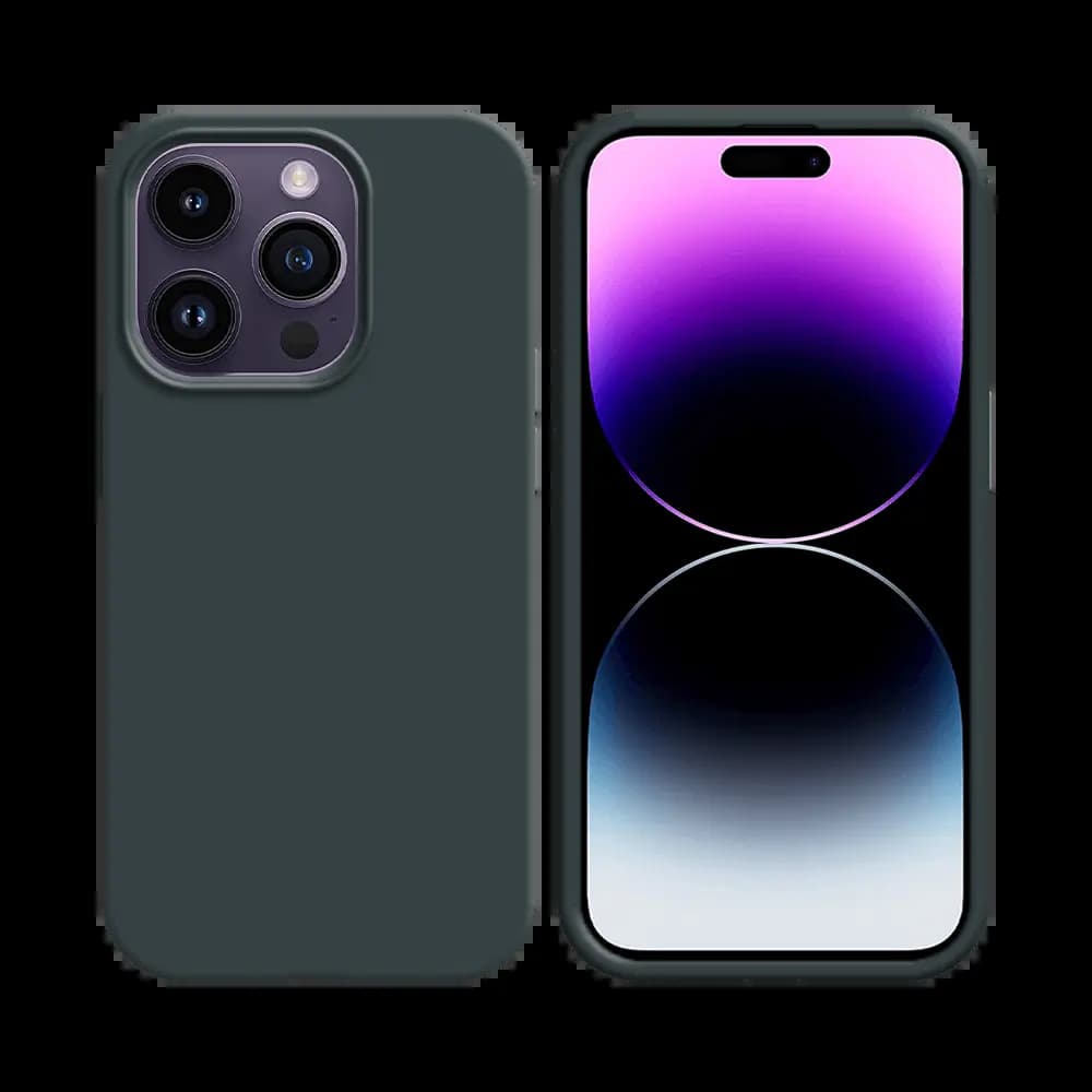 Coque silicone iPhone 14 Pro - Noir