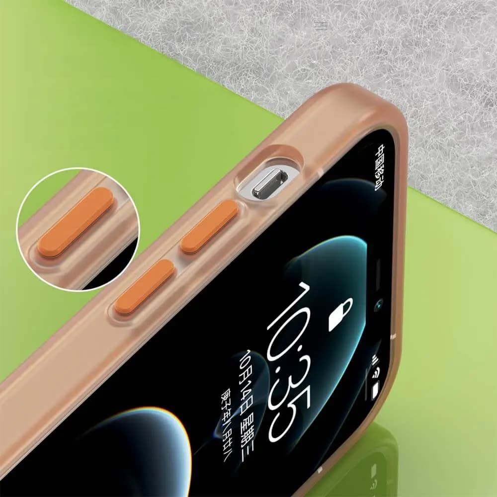 Coque MagSafe bi-matière – compatible iPhone 12 / 12 Pro – PROTECT MF-006 Orange - Vue 3