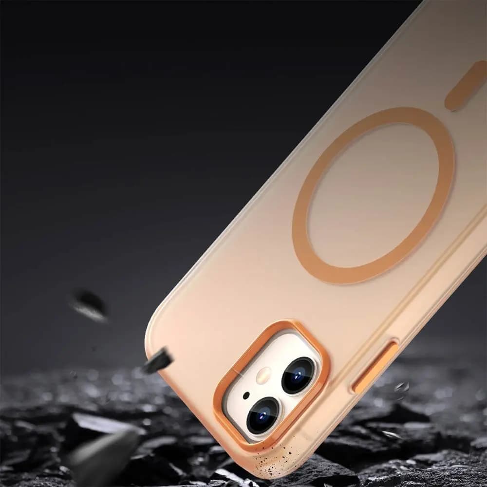 Coque MagSafe bi-matière – iPhone 11 – PROTECT MF-006 Orange - Vue 4
