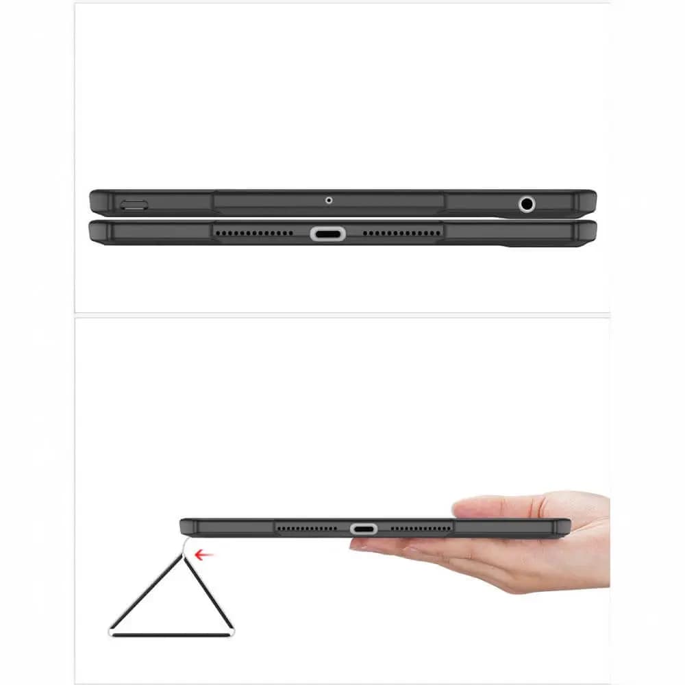 Housse folio iPad 7 / 8 avec dos transparent & porte-stylet - Dux Ducis Toby Bleu - Vue 20