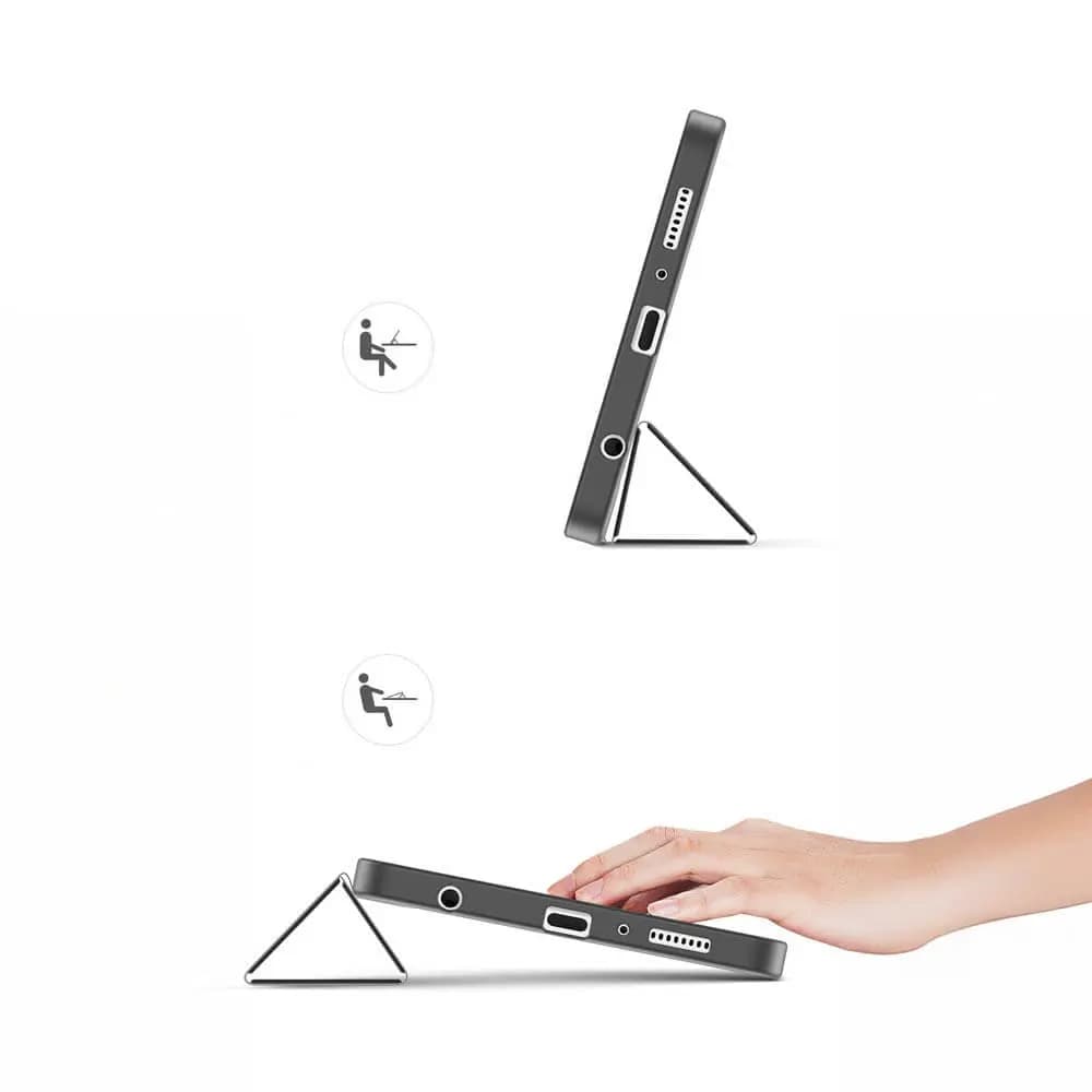 Housse folio Samsung Galaxy Tab A9 avec dos transparent - Dux Ducis Toby Noir - Vue 3