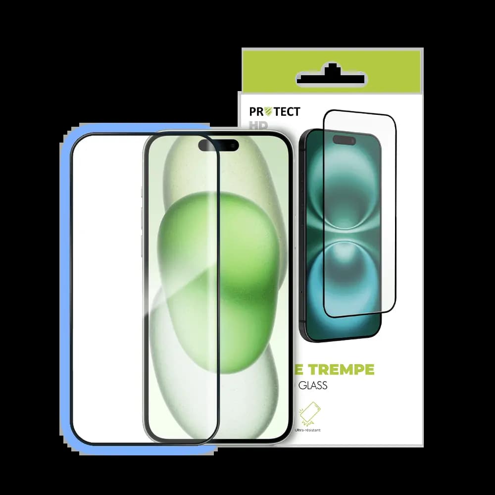 Verre trempé iPhone 15 Plus - protection écran 9H - PROTECT Transparent - Vue 3