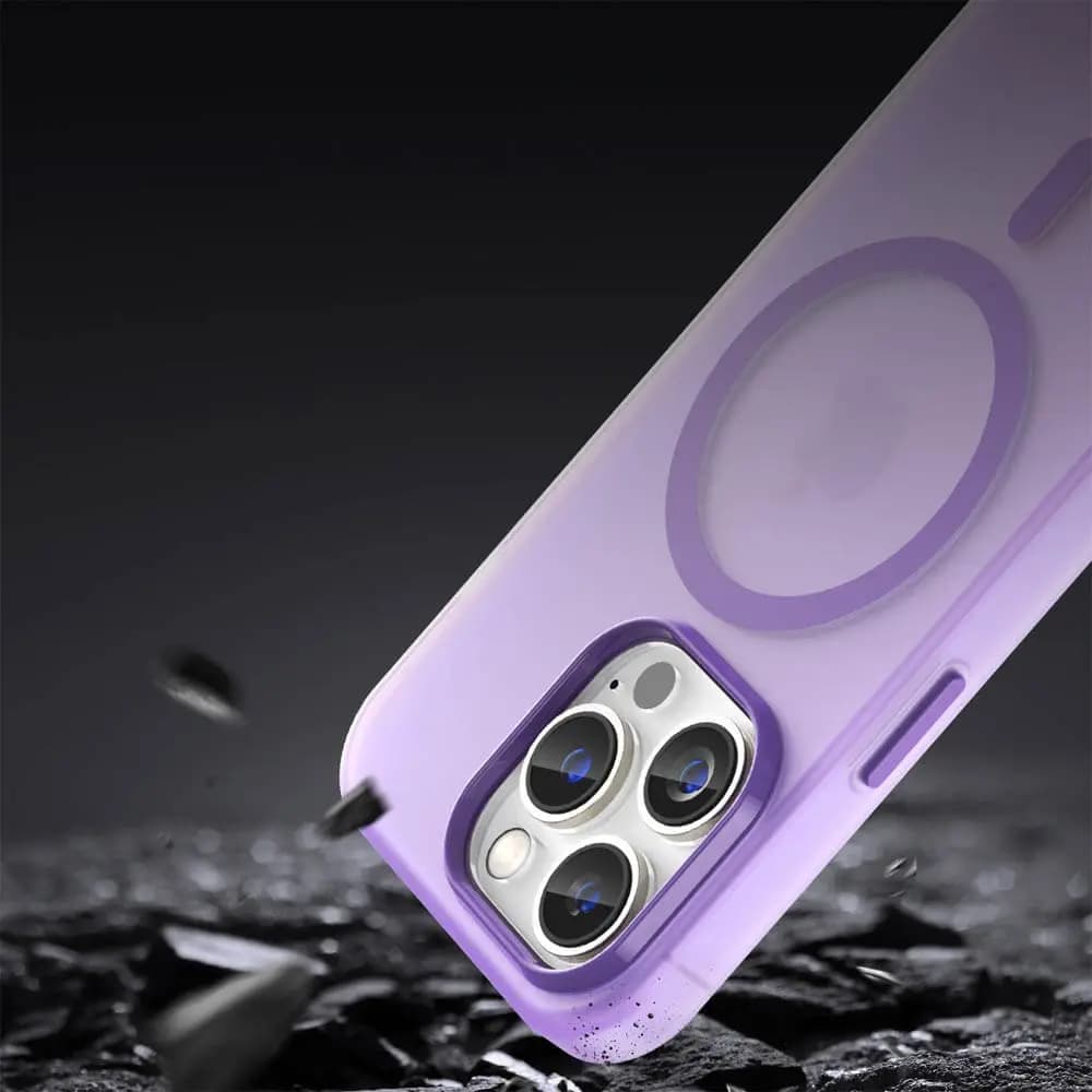 Coque MagSafe bi-matière – iPhone 14 Pro – PROTECT MF-006 Violet Foncé - Vue 4