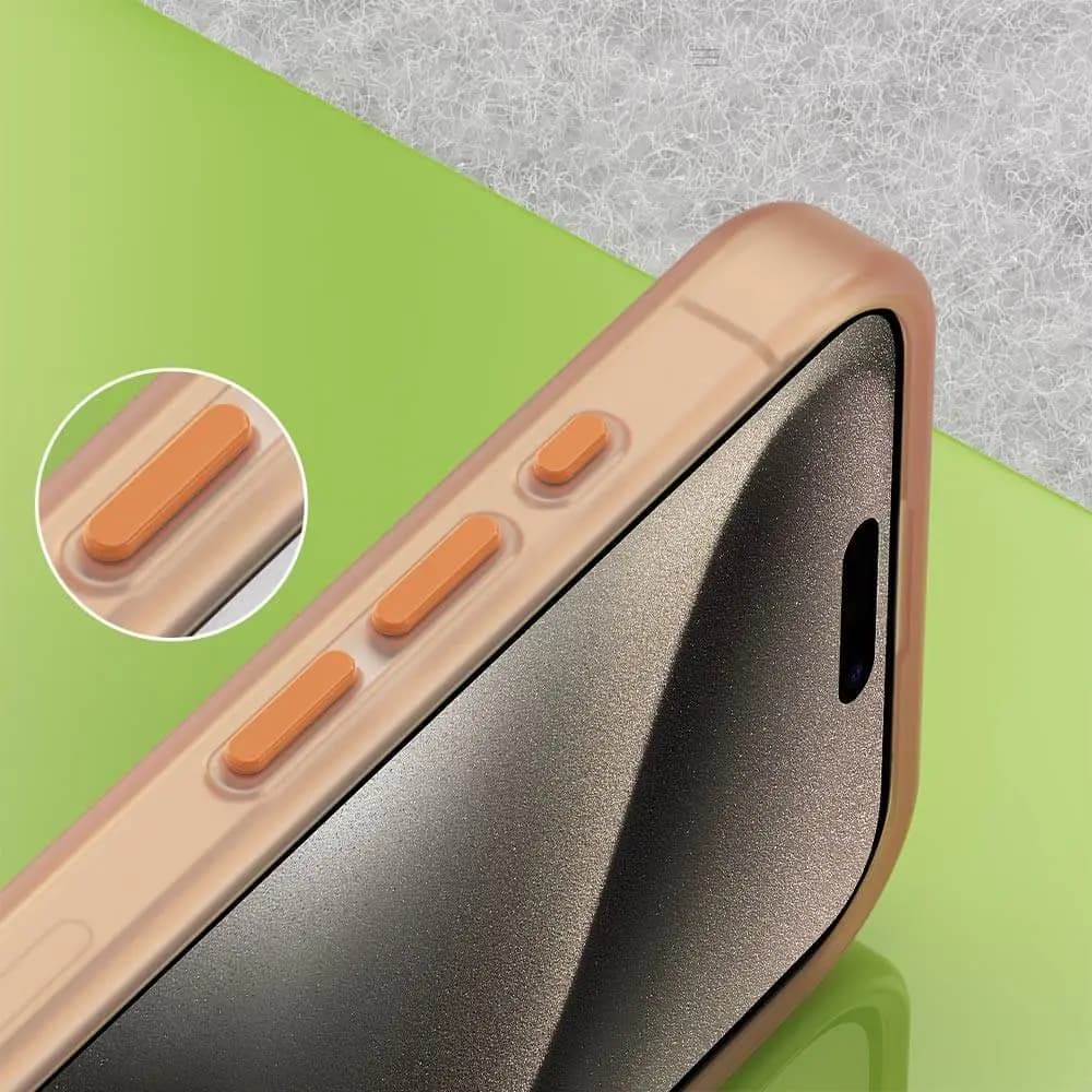 Coque MagSafe bi-matière –  iPhone 15 Pro – PROTECT MF-006 Orange - Vue 3