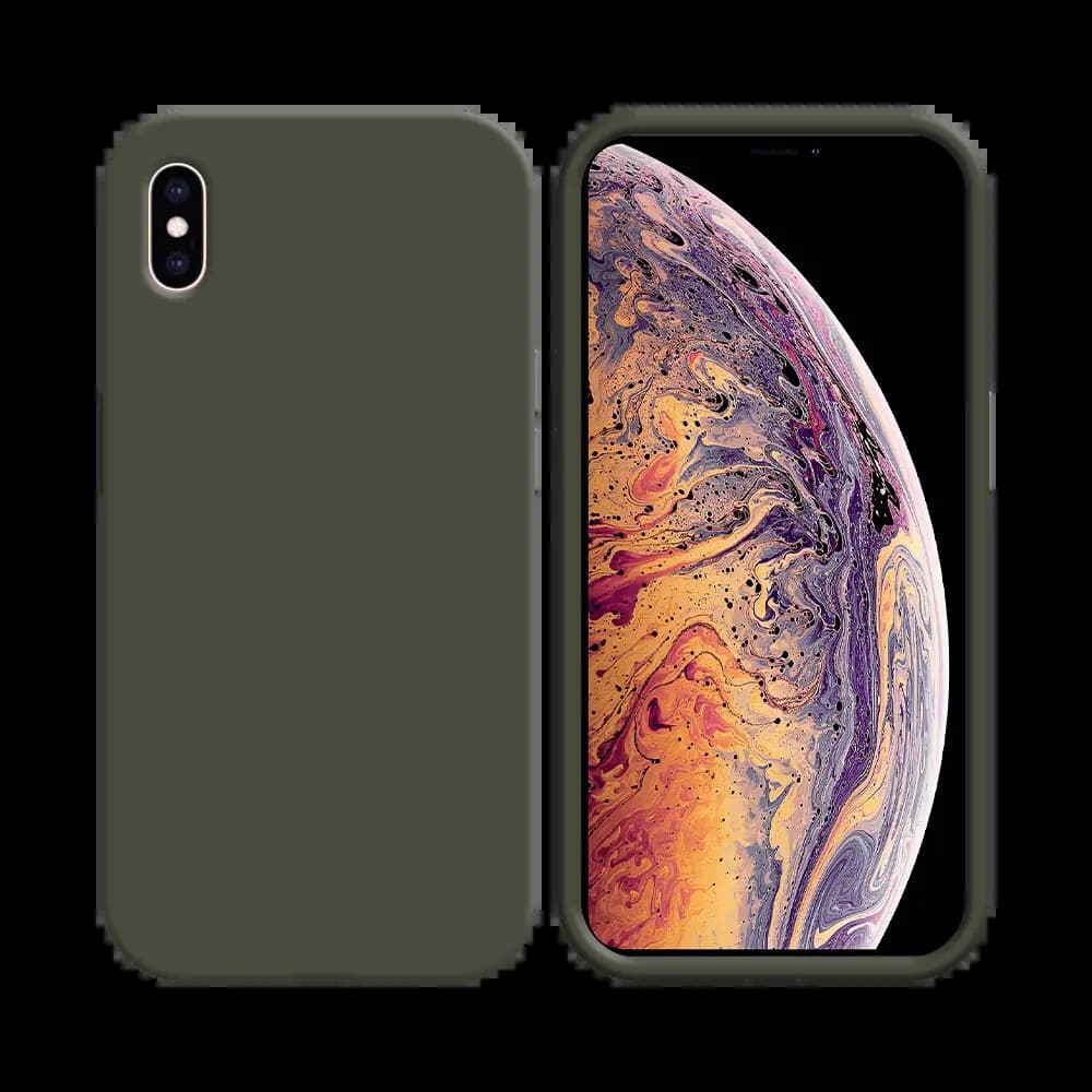 Coque silicone iPhone XS Max - Gris Foncé