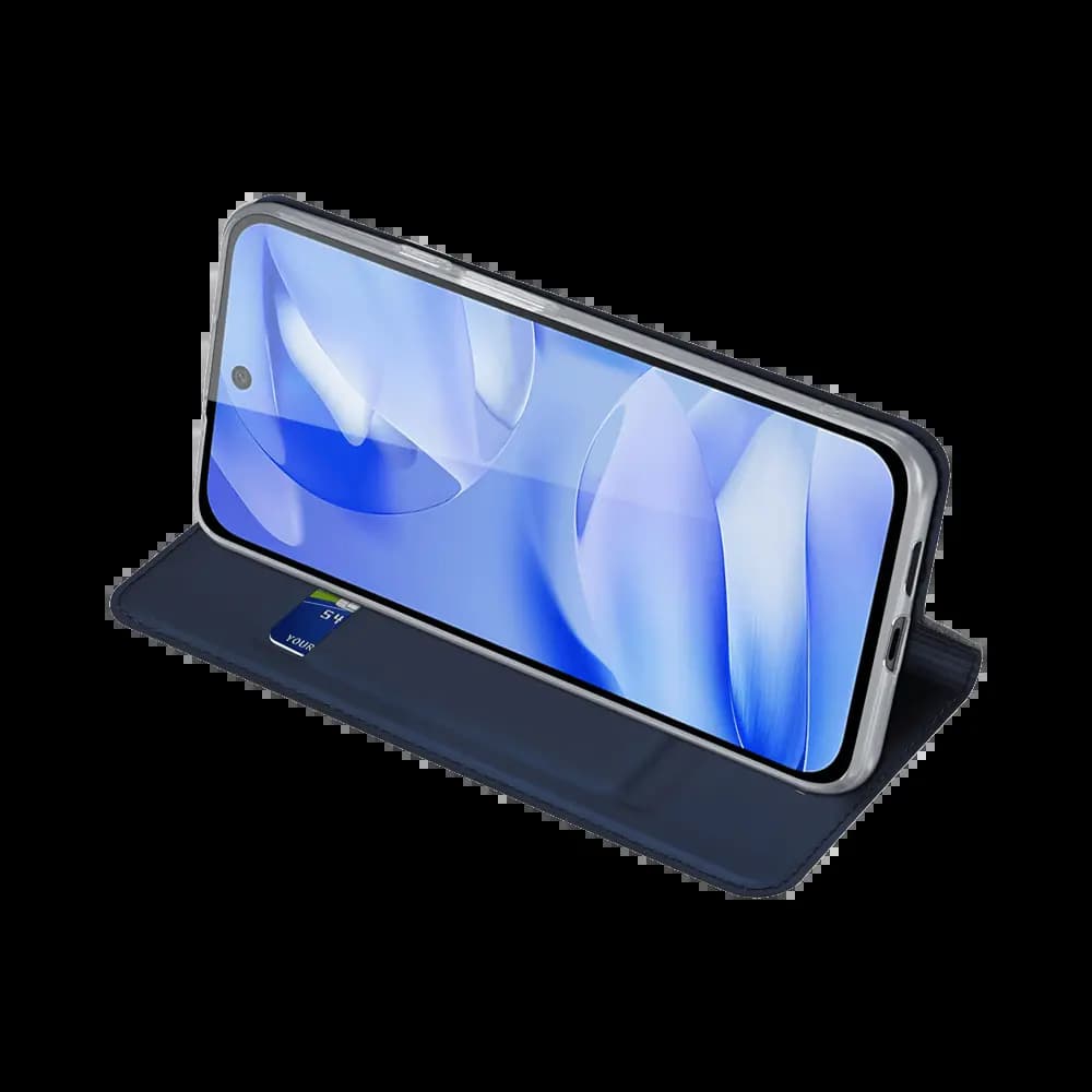 Housse folio iPhone 16e porte-carte – Dux Ducis Skin Pro Bleu - Vue 4