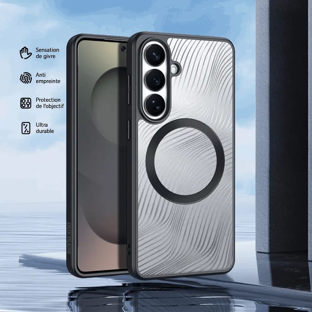 Coque MagSafe Samsung Galaxy S26 anti-chocs – Dux Ducis Aimo Mag Noir - Vue 5