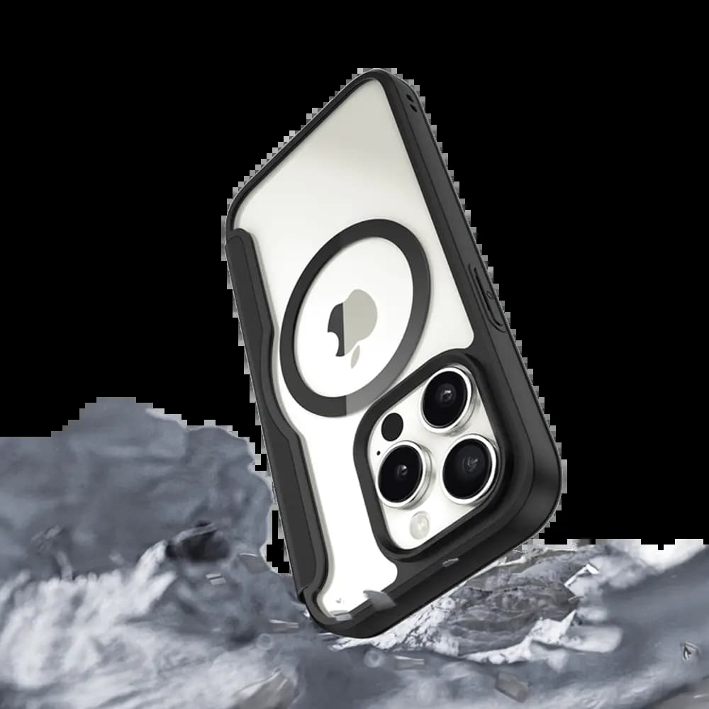 Housse folio MagSafe iPhone 15 Pro – Dux Ducis Skin X Pro Bleu - Vue 4