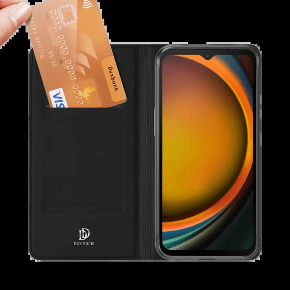 Housse folio Samsung Galaxy Xcover 7 porte-carte – Dux Ducis Skin Pro Noir - Vue 2